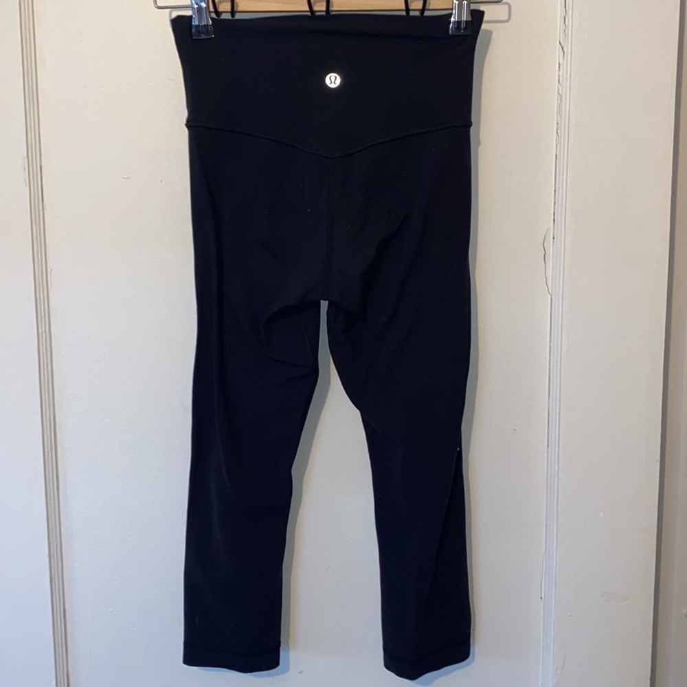 Lululemon align crop athletic leggings solid black
